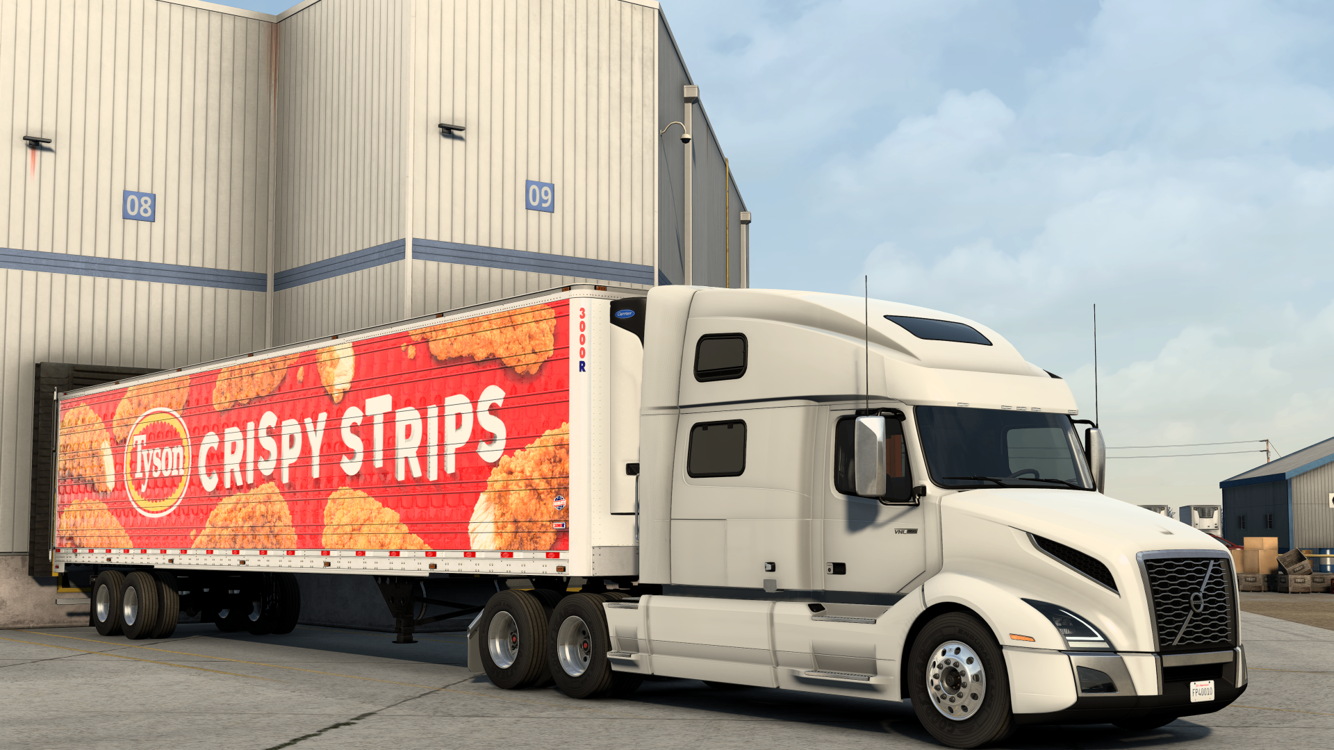Volvo VNL with Tyson Crispy Strips reefer trailer